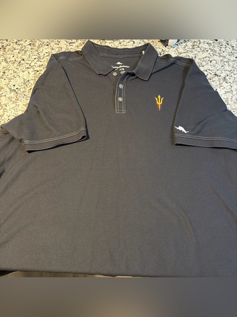 Tommy Bahama Tour Men’s Navy Polo Shirt with Sun Devils Logo